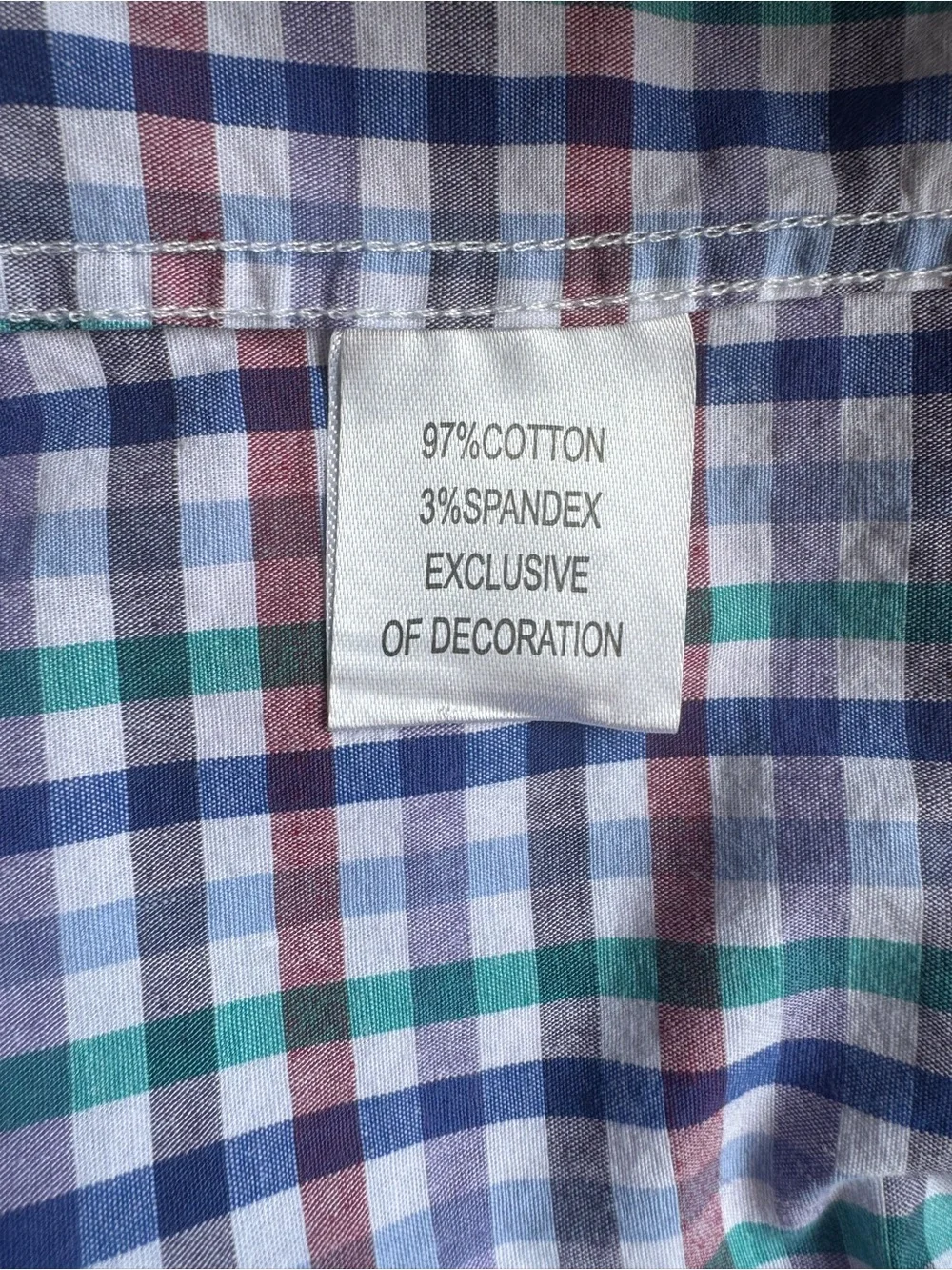 TaylorByrd Men's Sz. L Multicolor Tattersall Plaid Button-Down Shirt Long Sleeve